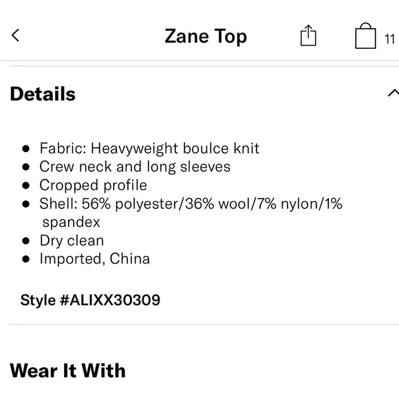 NWT Alix NYC Zane Top in Navy. - Picture 7 of 8